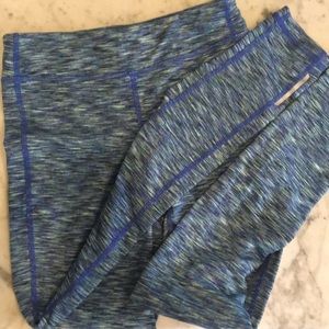 Athleta girl space dye blue leggings M (8-10)
